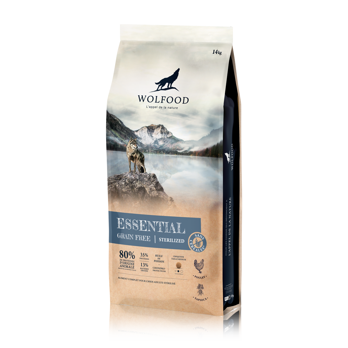 WOLFOOD ESSENTIAL GRAIN FREE STERILIZED. Getreidefreies Trockenfutter mit  Huhn und Tapioka für sterilisierte erwachsene Hunde – Nourrir comme la  nature