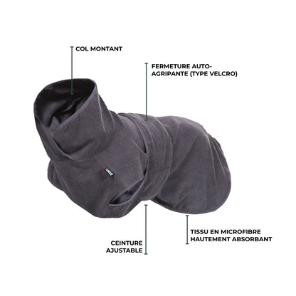 PEIGNOIR ABSORBANT MICROFIBRE