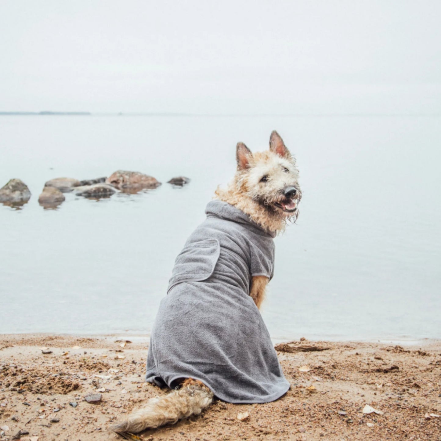 PEIGNOIR ABSORBANT MICROFIBRE