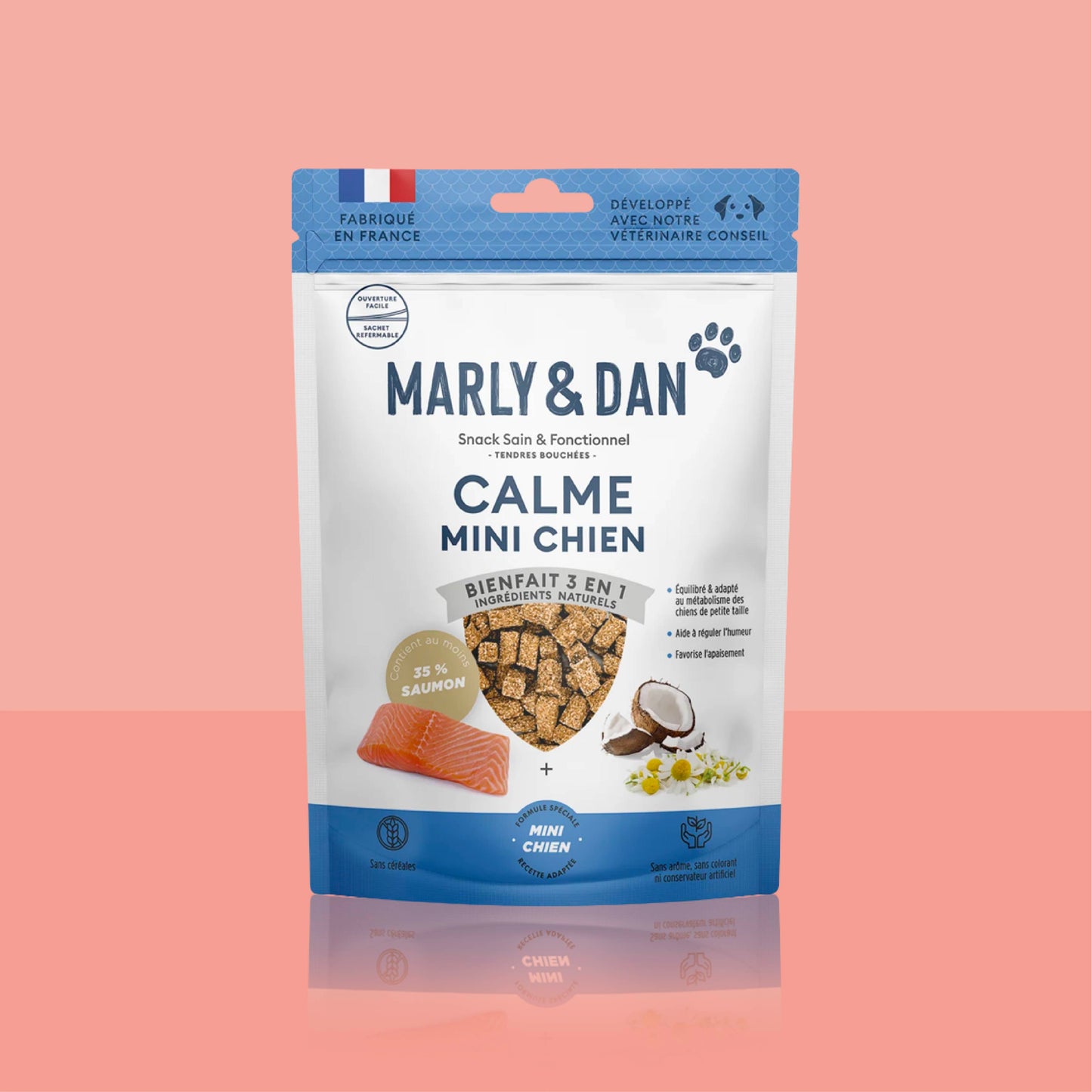 Lot 4 friandises Marly & Dan petit chien + gamelle offerte