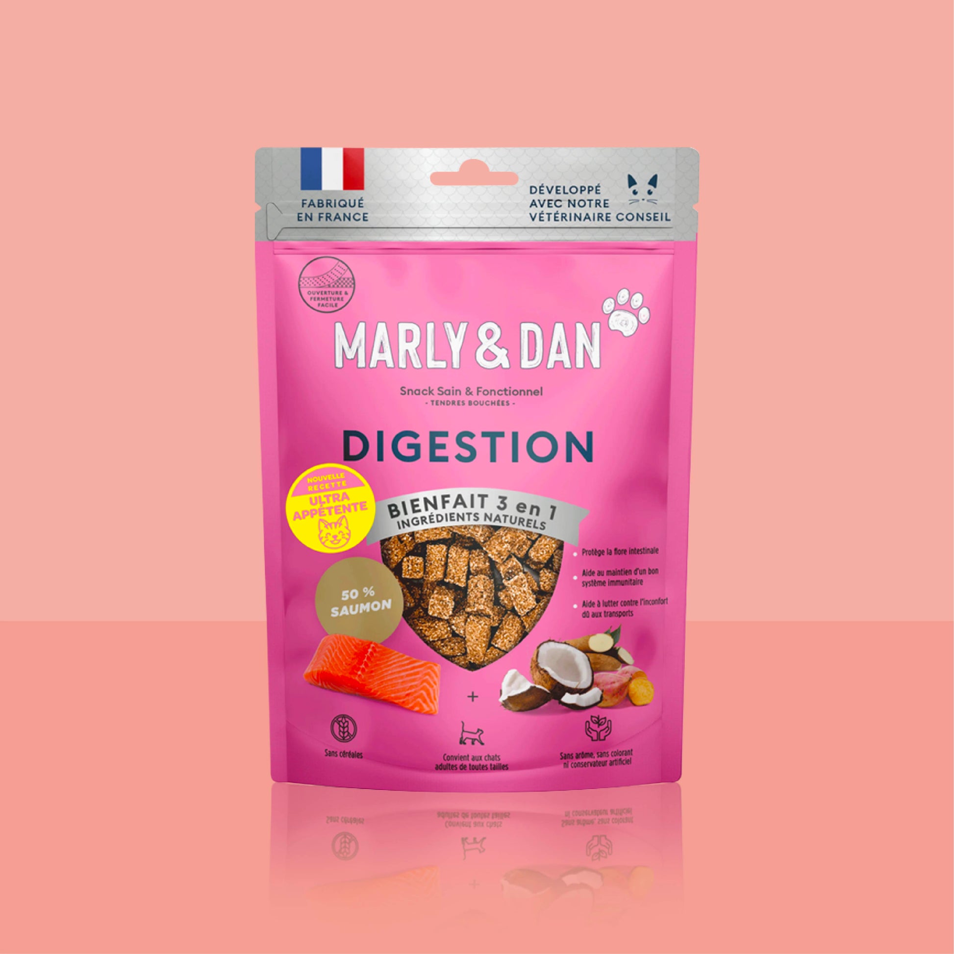 Lot 4 friandises Marly & Dan chat + une gamelle offerte