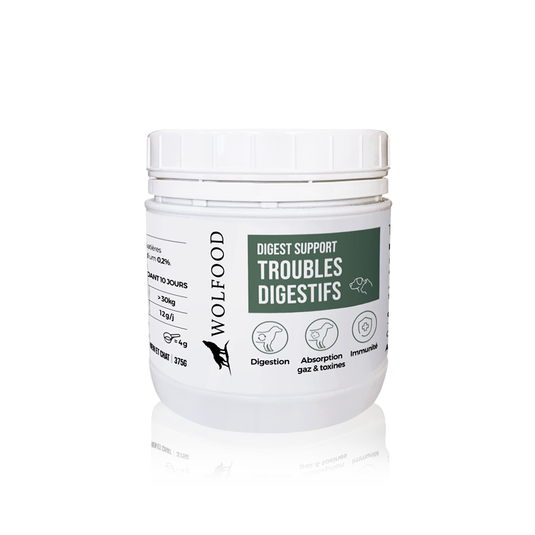 WOLFOOD DIGEST SUPPORT. Aliment complémentaire pour la santé digestive des chiens et chats