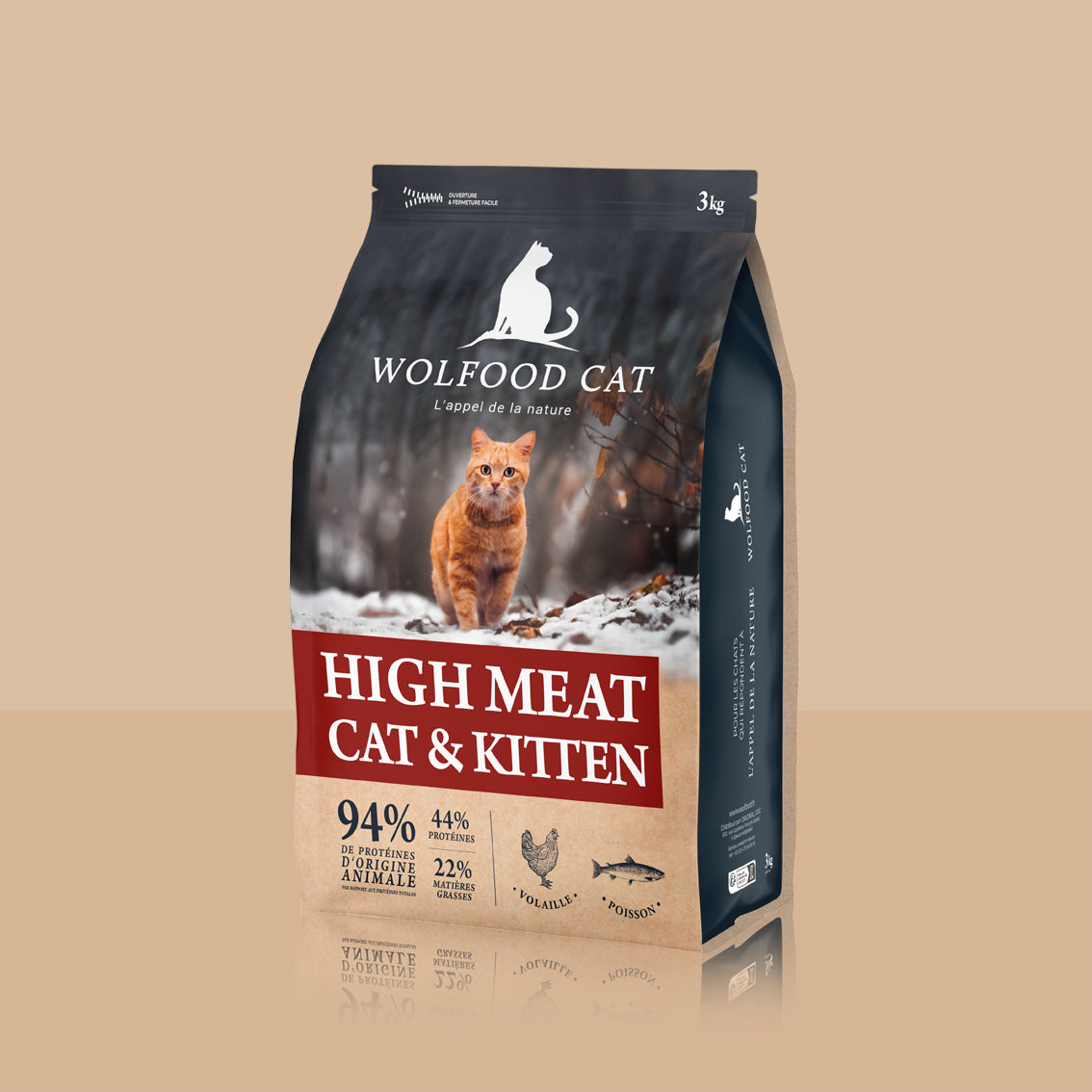 ALTO CONTENIDO DE CARNE PARA GATOS Y GATITOS