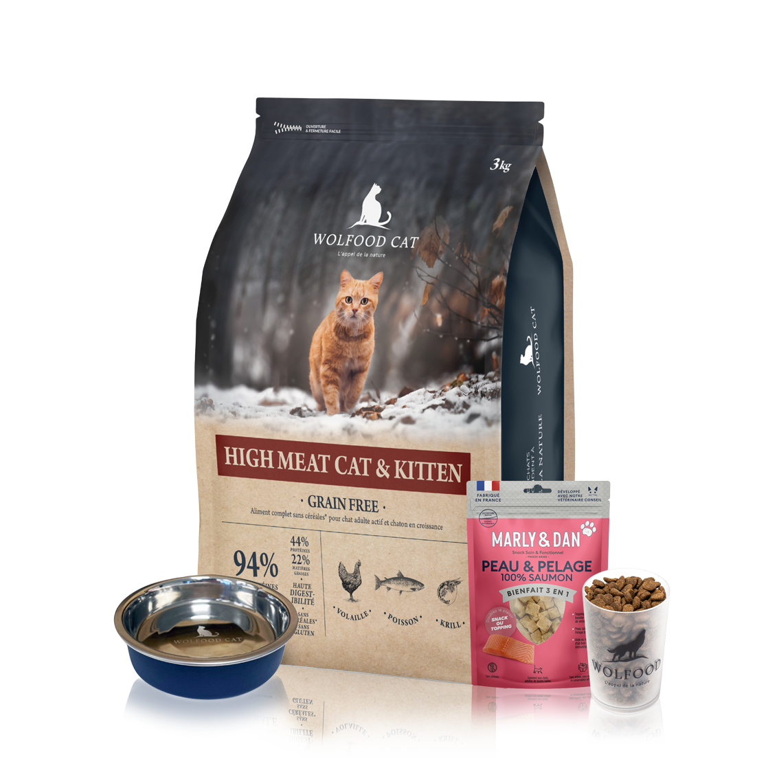Wolfood High Meat Katze & Kätzchen Set