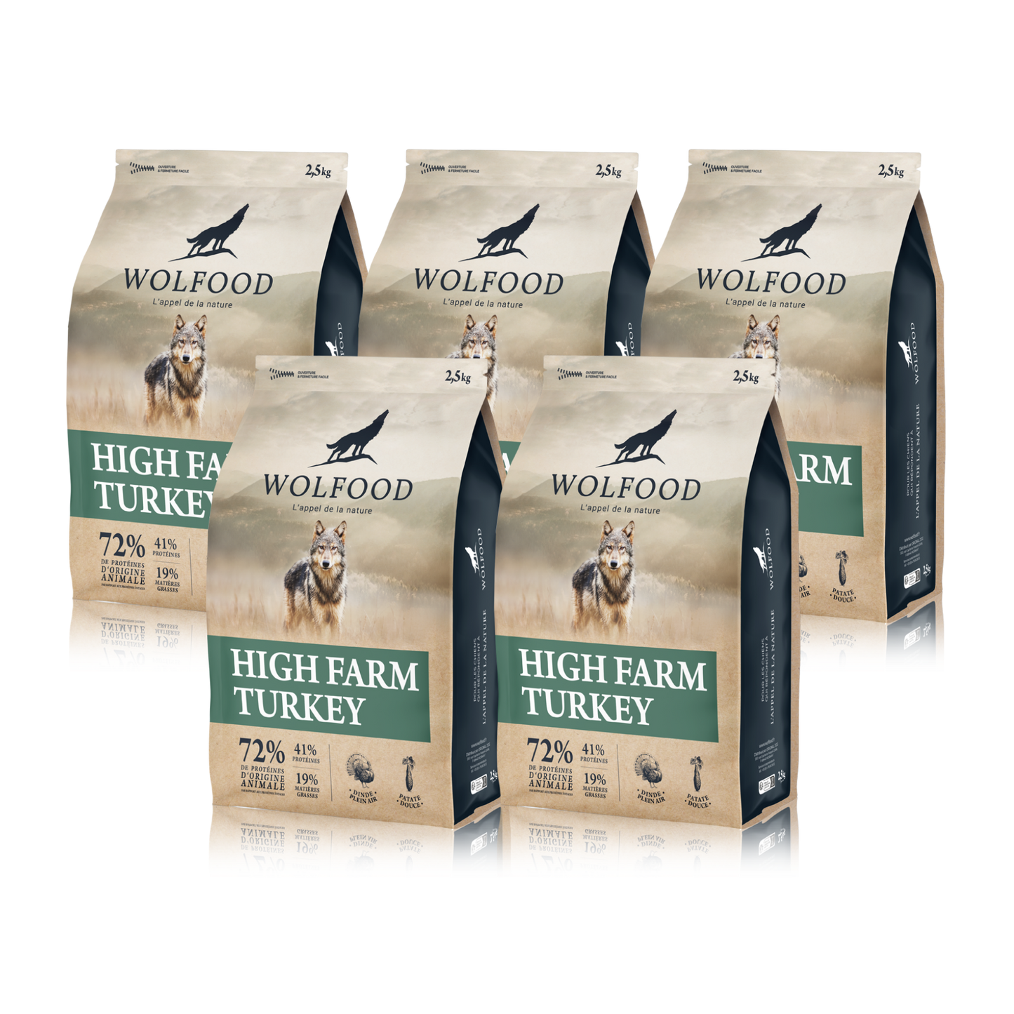 Lot 5 x 2,5kg HIGH FARM TURKEY (total 12,5kg)