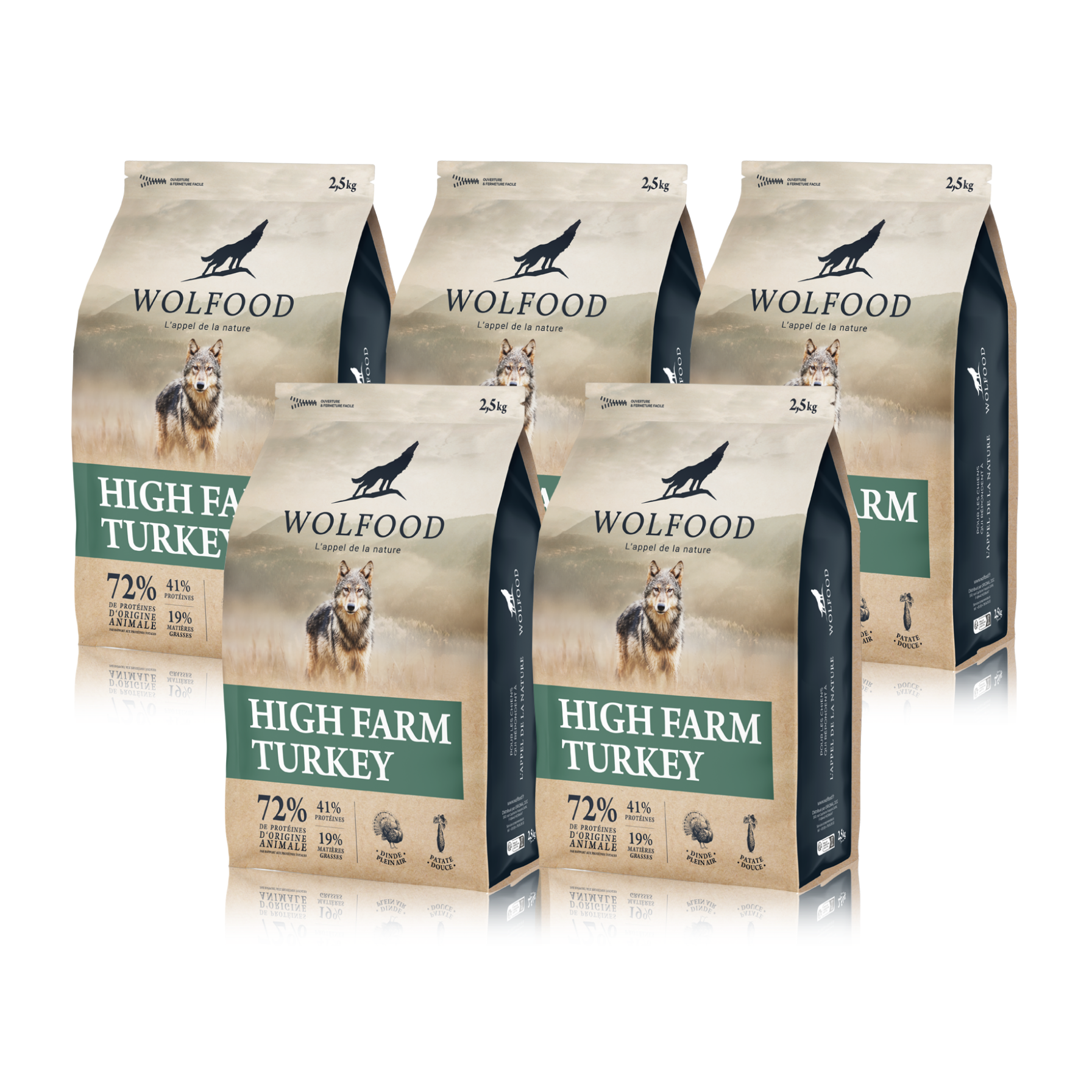 Lot 5 x 2,5kg HIGH FARM TURKEY (total 12,5kg)
