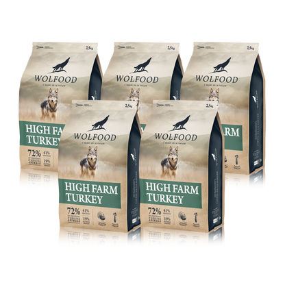 Lot 5 x 2,5kg HIGH FARM TURKEY (total 12,5kg)