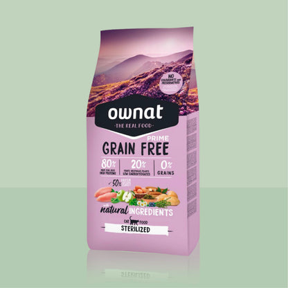 1 sac OWNAT PRIME Sterilized 8kg + 1 pare soleil OFFERT