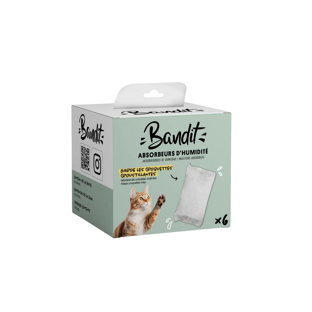 Sachet absorbeur d'humidité pour distributeur de croquettes