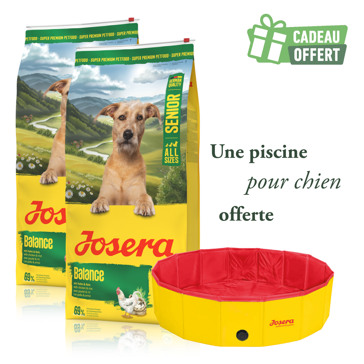 Lot 2 sacs Balance 12.5 kg + 1 piscine offerte