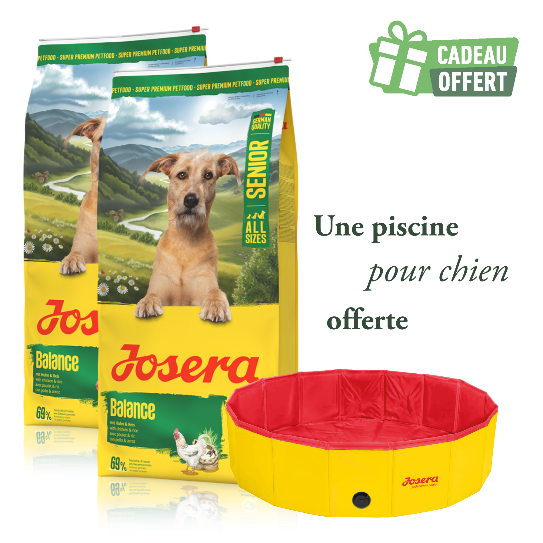 Lot 2 sacs Balance 12.5 kg + 1 piscine offerte