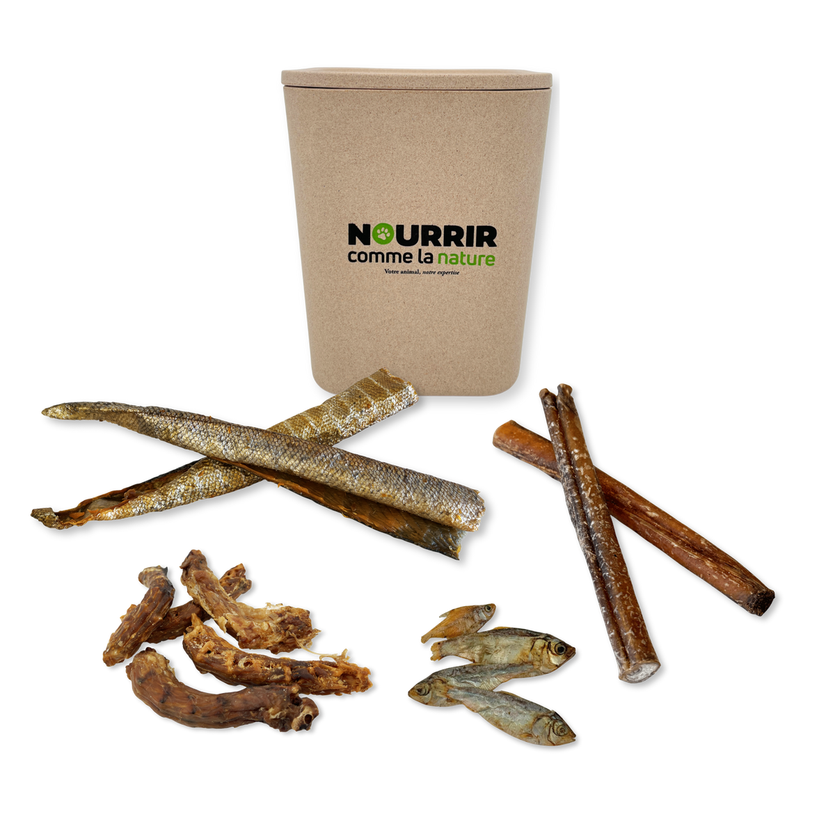 Lot friandises naturelles mixte + boîte hermétique OFFERTE