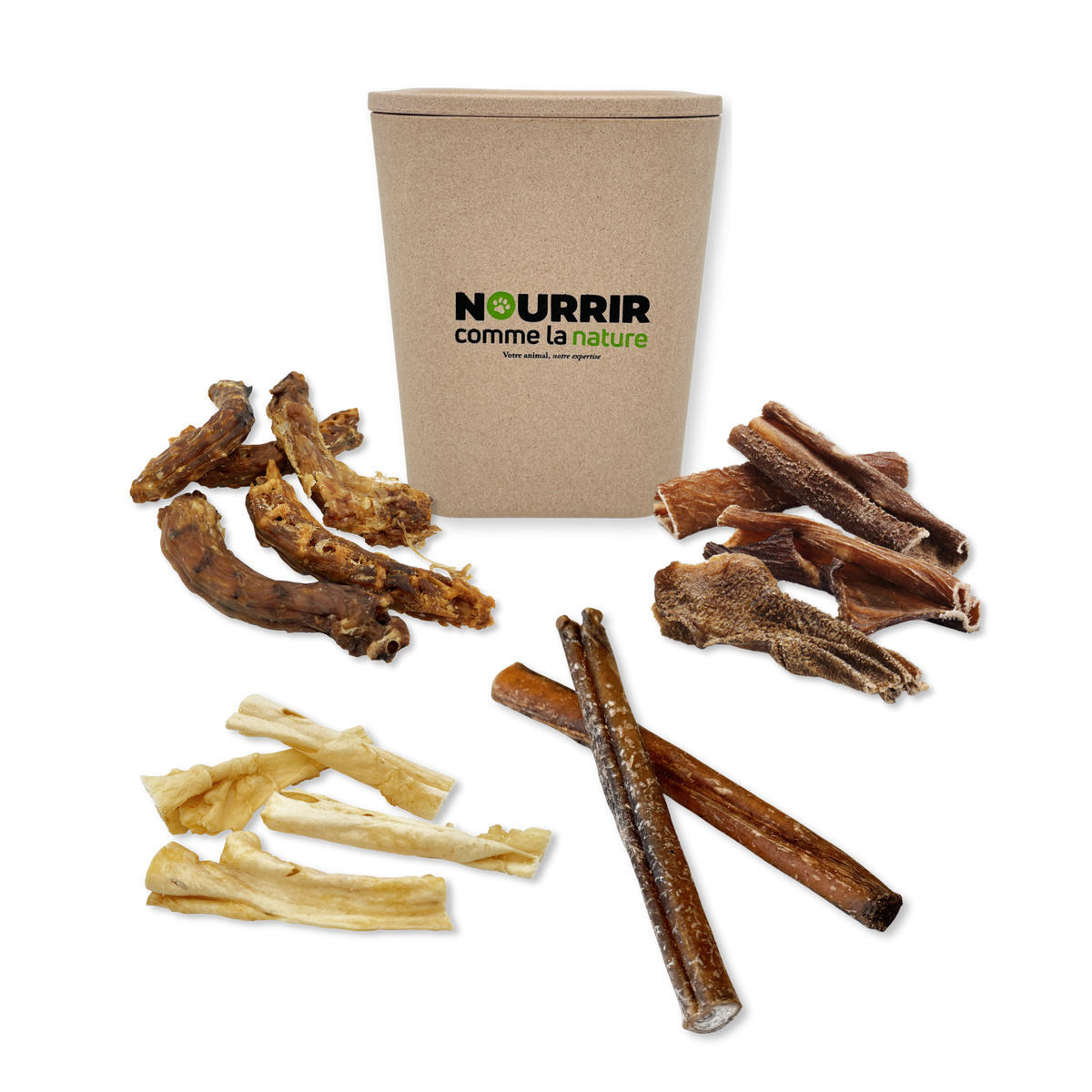Lot friandises naturelles viande + boîte hermétique OFFERTE
