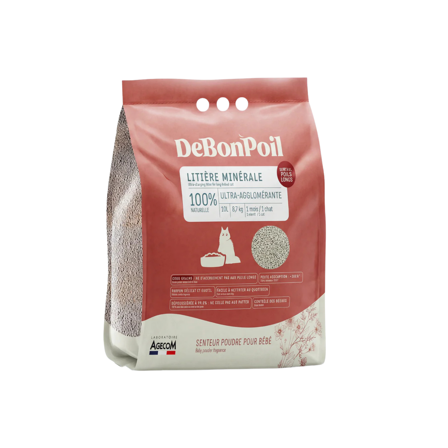 Litière minérale spéciale poils longs