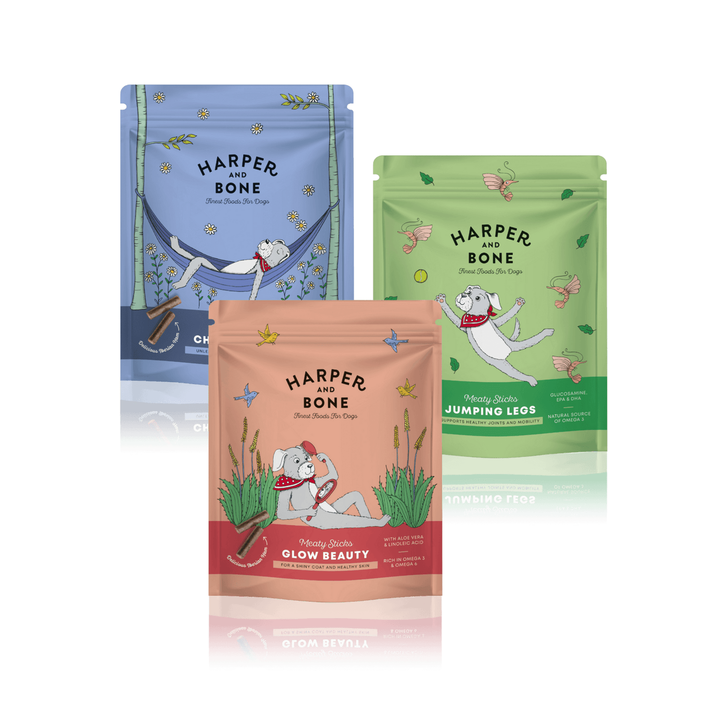 Lote de golosinas MEATY STICKS 3 sabores (Perro)