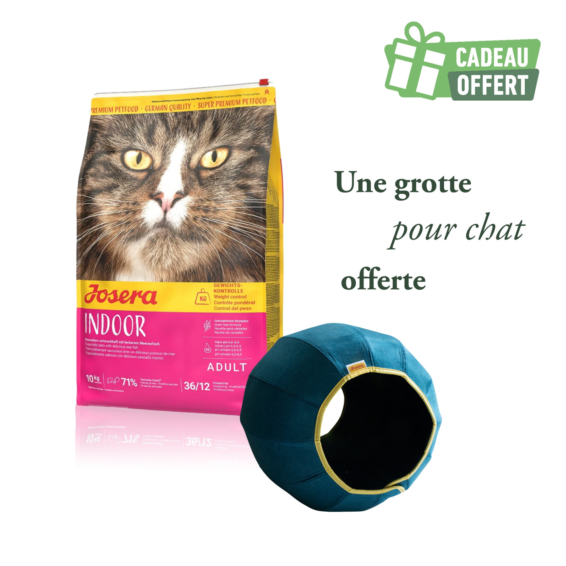 Indoor 10 kg + 1 grotte offerte