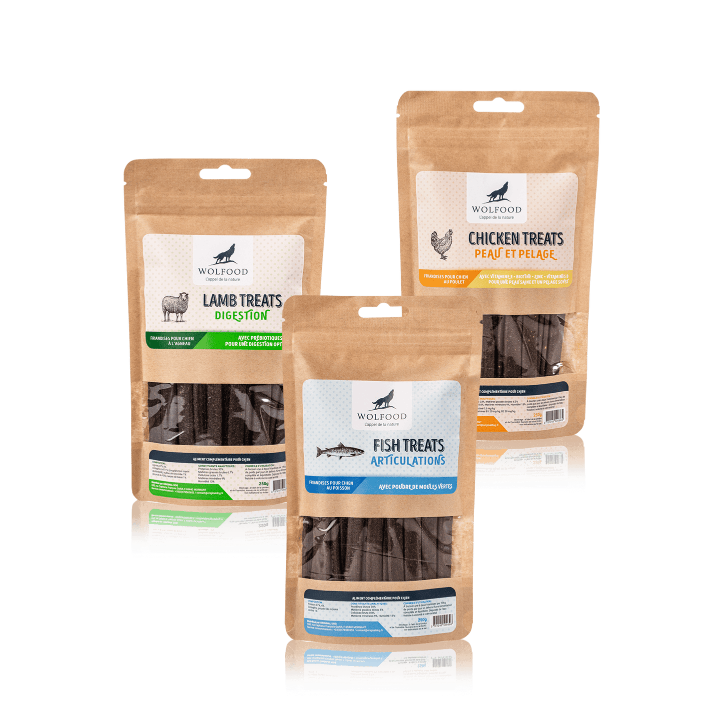 Lot 3 Wolfood Treats