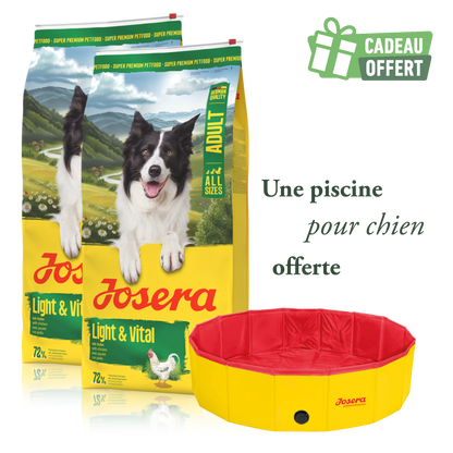 Lot de 2 sacs Light & Vital 12.5 kg + 1 piscine offerte