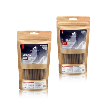 Lot de 2 Sticks Boeuf Wolfood