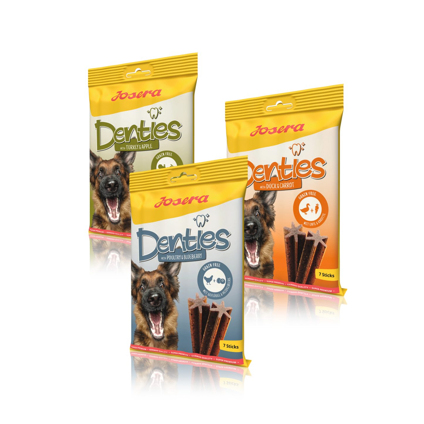 Lote de 3 snacks dentales Josera