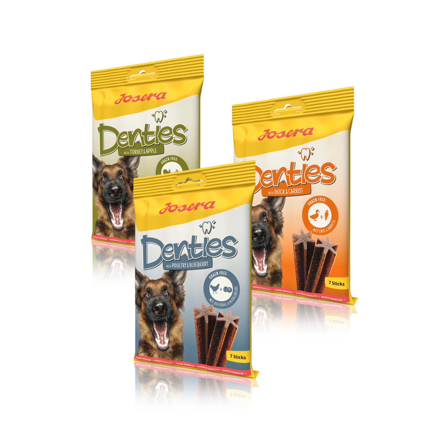 Lote de 3 snacks dentales Josera