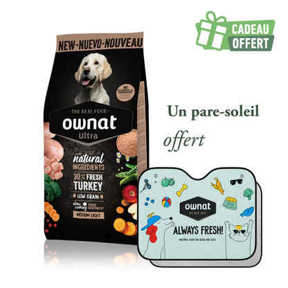 1 sac OWNAT ULTRA Medium Light 12kg + 1 pare soleil OFFERT