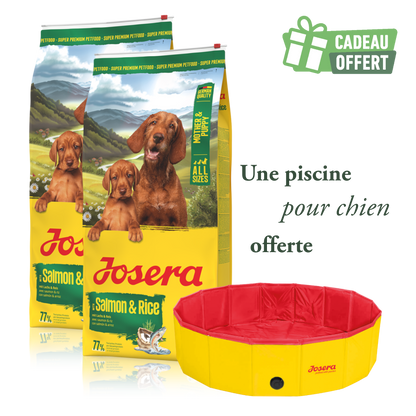 Lot 2 sacs Mother & Puppy 12.5 kg + 1 piscine offerte