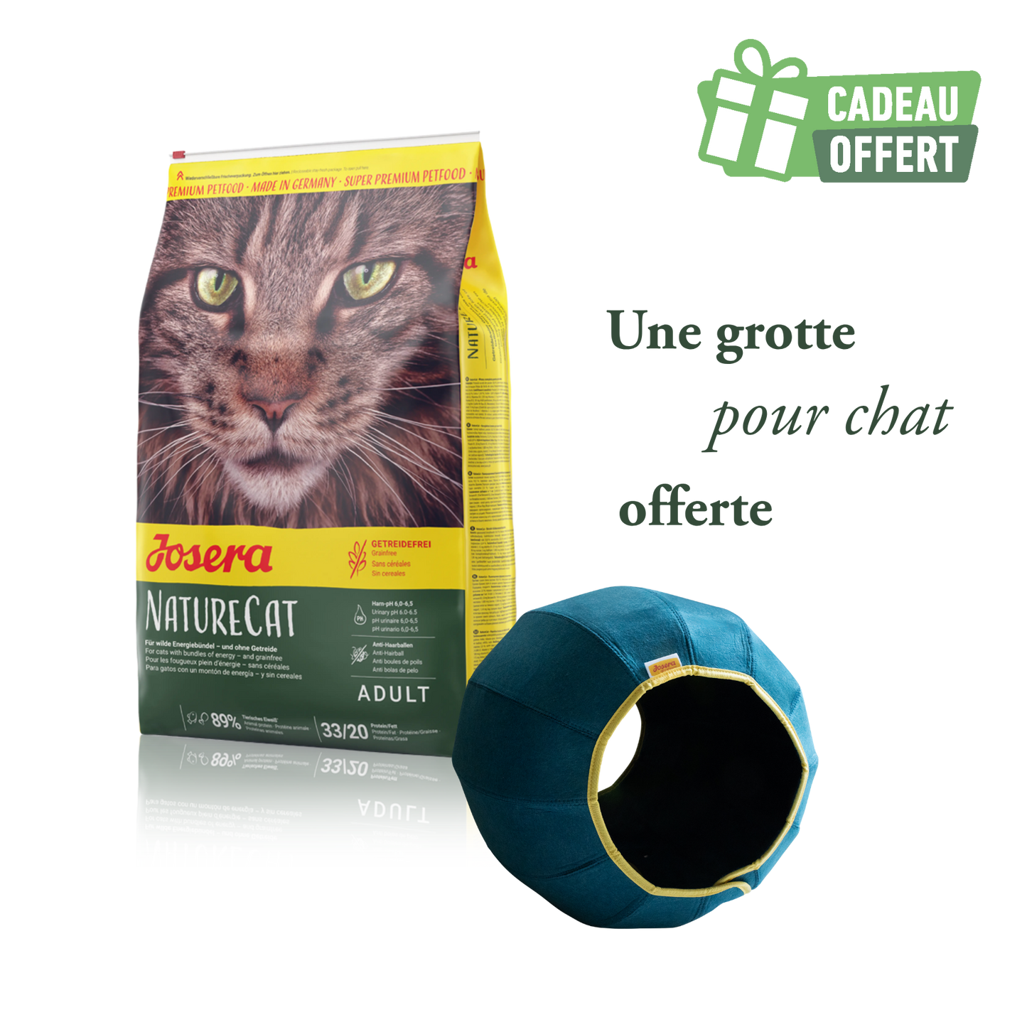 Naturecat 10kg + 1 grotte offerte