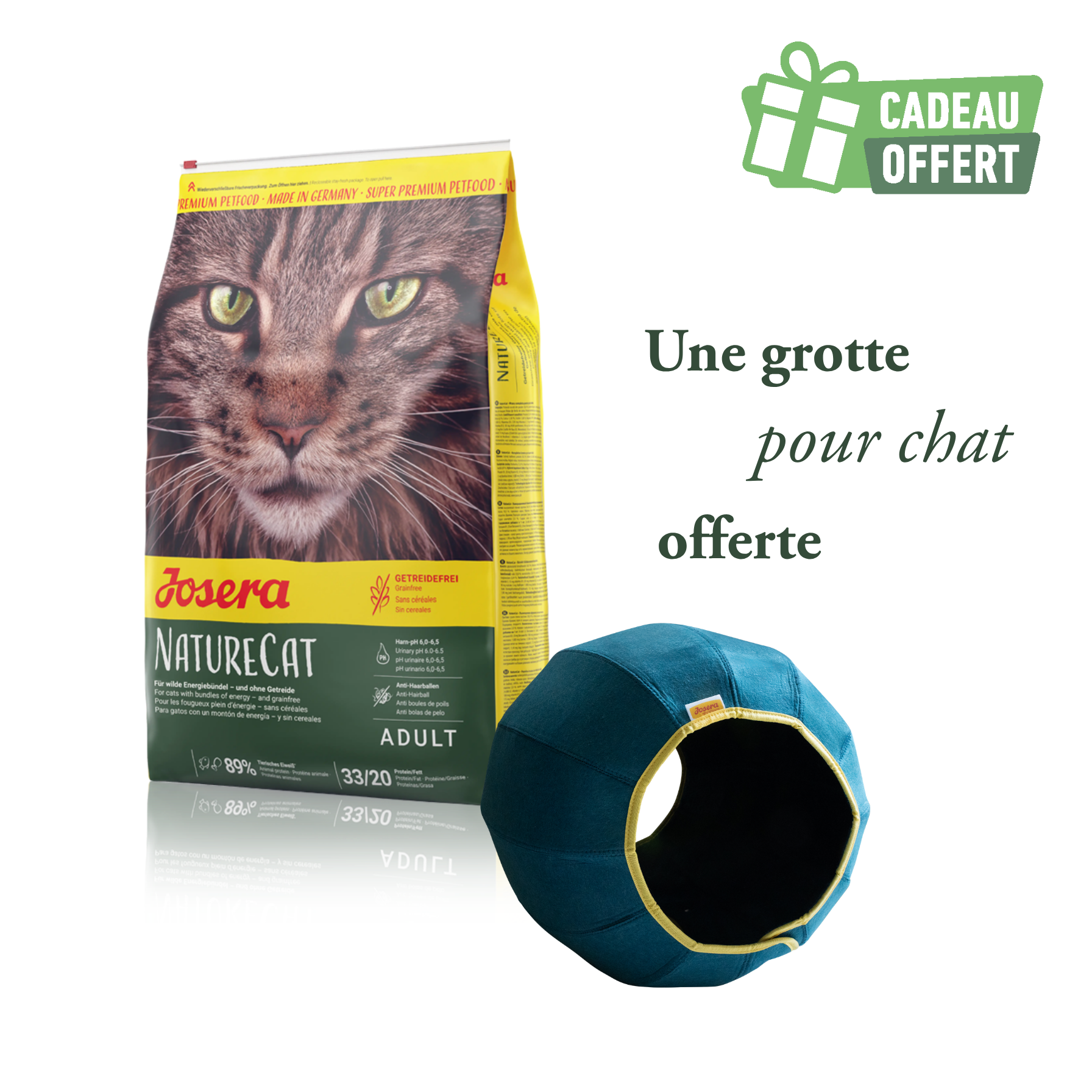 Naturecat 10kg + 1 grotte offerte