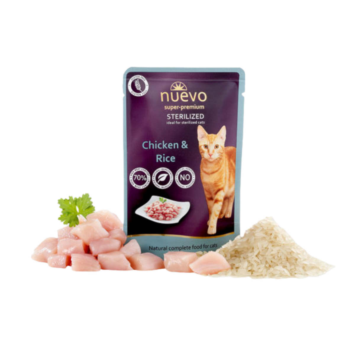 Sachet fraîcheur chat stérilisé poulet & riz