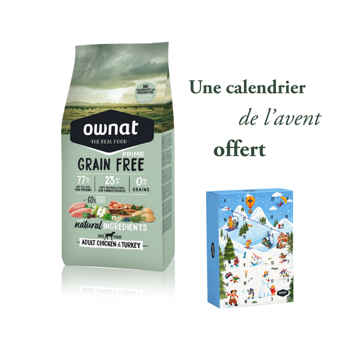 Prime Adult Chicken 12 kg + calendrier de l'avent OFFERT