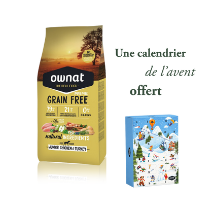 Prime Junior Chicken Turkey 12 kg + calendrier de l'avent OFFERT
