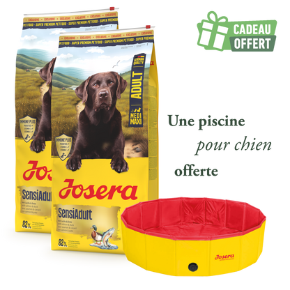 Lots de 2 sacs Sensi Adult 12.5 kg + 1 piscine offerte