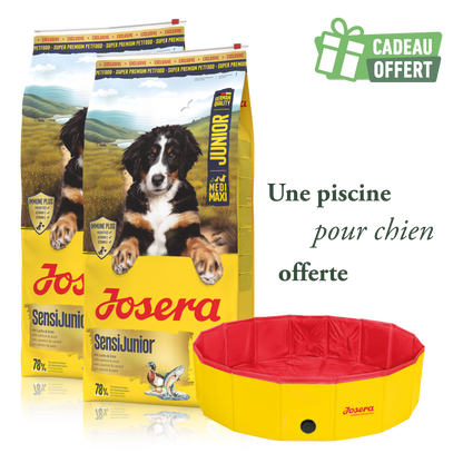 Lot de 2 sacs Sensi Junior 12.5 kg + 1 piscine offerte
