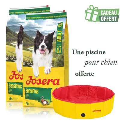 Lot de 2 sacs Sensi Plus 12.5 kg + 1 piscine offerte