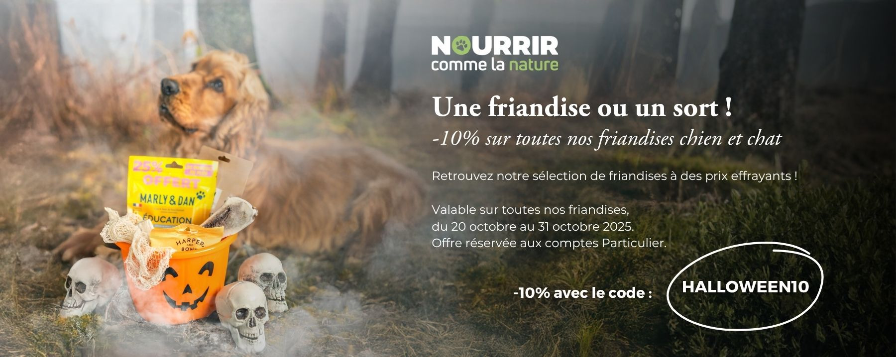 HALLOWEEN 10% SUR LES FRIANDISES CHIEN ET CHAT