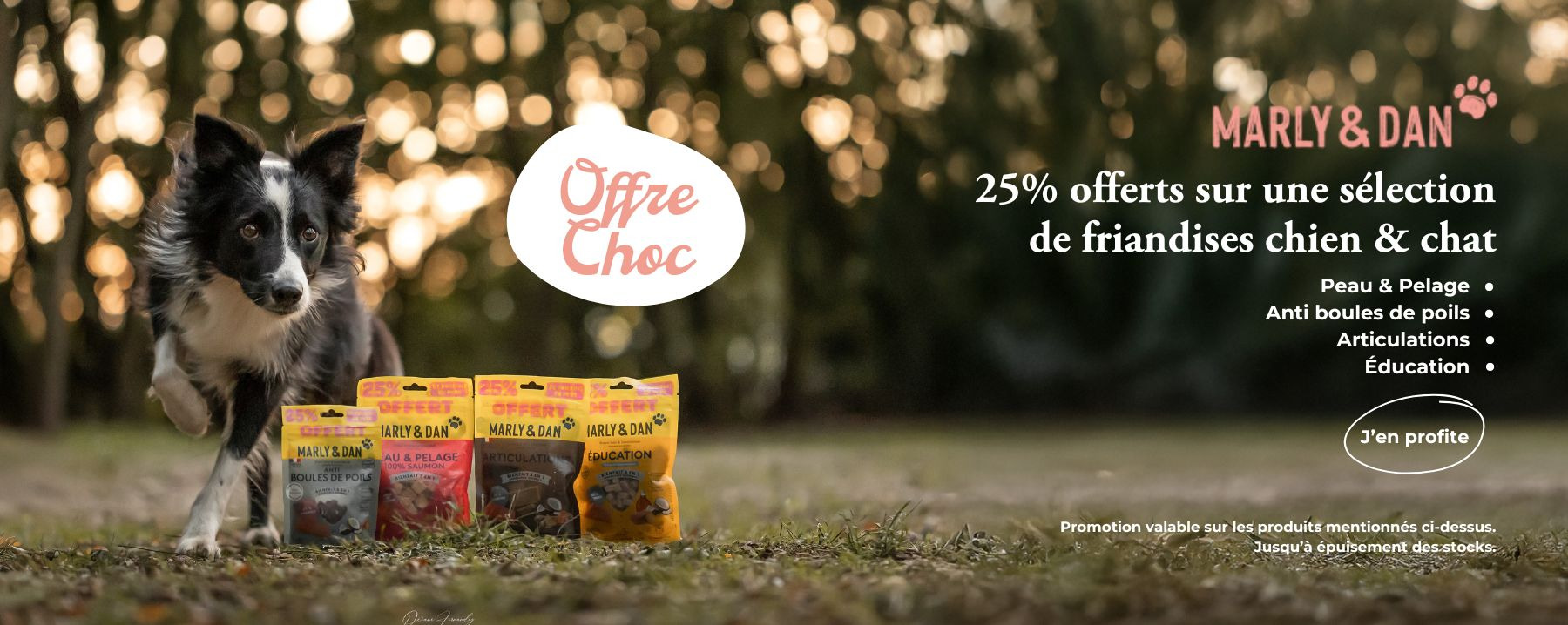 OFFRE MARLY AND DAN 25% OFFERTS