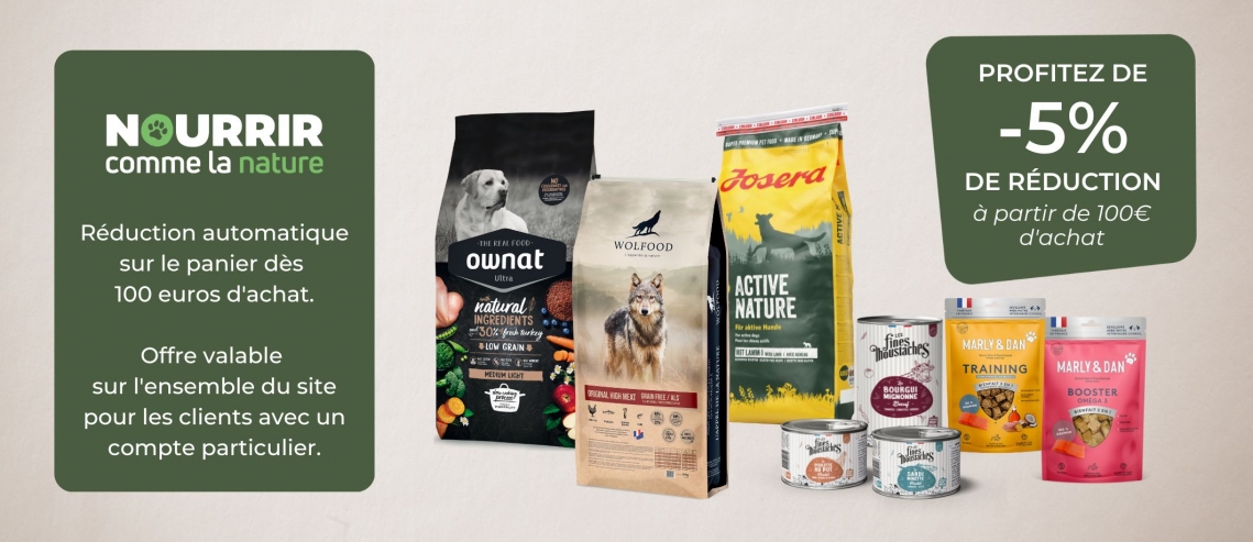 5% de réduction - 100€ de commande