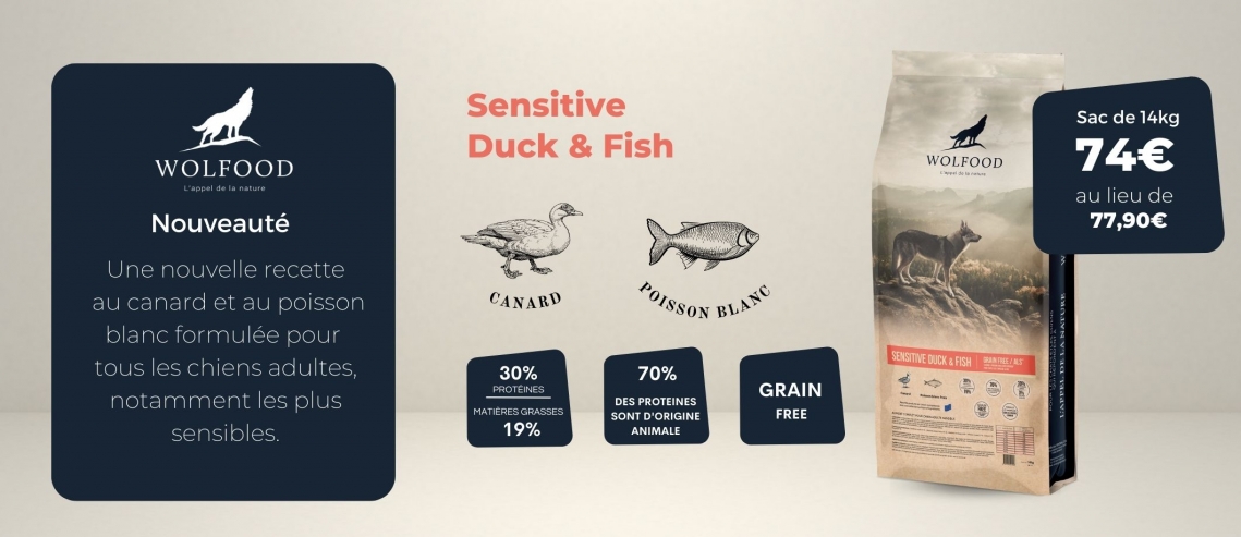 WOLFOOD SENSITIVE DUCK AND FISH